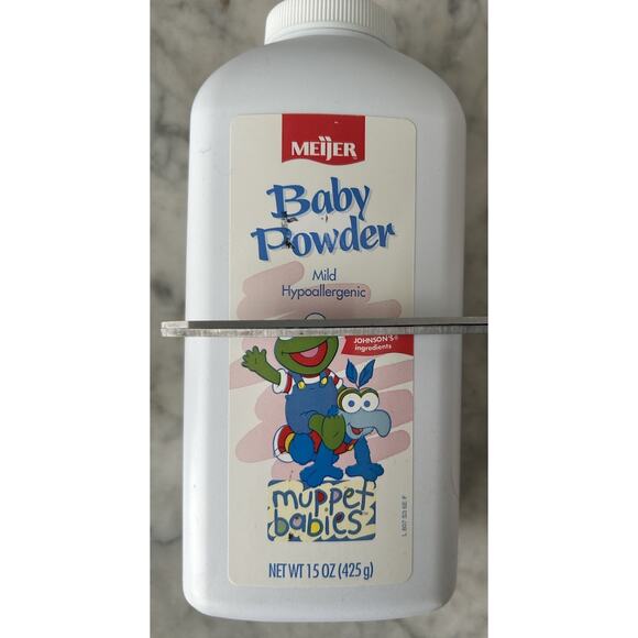 Johnsons Baby Powder TALC Fragrance 1.5oz + Meijer Muppet 15oz LaCrosse USA open - Picture 7 of 9